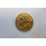 A George V full gold sovereign dated 1914