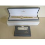 An 18ct yellow gold Omega De Ville bracelet quartz wristwatch, with spare links, total weight approx