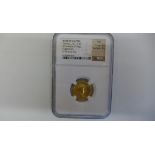 Roman Empire Tiberius AD 14-37 AV Aureus gold coin, 7.46 grams, lugdunum livia as Pax, NGC graded VG