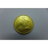 A Victorian gold full sovereign dated 1894