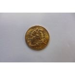 A George V gold 1/2 sovereign dated 1914