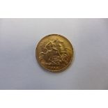 A George V gold 1/2 sovereign dated 1913