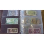 An album of 120 world bank notes