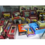 A collection of boxed Corgi and Matchbox diecast vehicles, approx forty