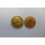 Two Elizabeth II gold full sovereigns dated 1958 and 1965