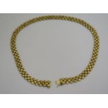 A 22ct yellow gold choker necklace, 41cm long, approx 48 grams, some general wear, clasp working,