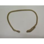 An 18ct yellow gold graduating watch chain, each link hallmarked, 37cm long, approx 53.4 grams, in