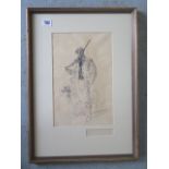 John Stanton Ward sketch of a man with shotgun and dog ,signed John Ward R A 53x38cm in a gilt