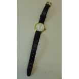 A longines 18ct yellow gold Quartz ladies watch, case 23mm wide, replacement strap, case number