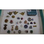 A collection of assorted Military and other badges