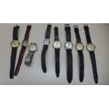 8 gents watches, 6 are manual wind and 2 automatic. 6 are Swiss by makers such as Rotary GT and Paul