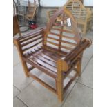 A pair of hardwood garden chairs - boxed