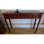 A mahogany 5-drawer hall table made by a local sraftsman to a high standard 77cm tall, 107 x 30cm