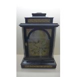 A 19th century ebonised bracket clock case and duial signed Richard Peckover London 513 with a