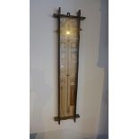 An admiral Fitzroys barometer, mercury and thermometer levels - good condition - 104cm tall