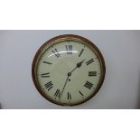 A good quality early 19th century mahogany wallclock with a painted 12 inch dial and convex glass