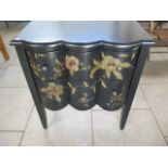 A decorated 2 drawer chest, 85 cm tall x 76 cm x 40 cm