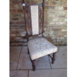A mahogany upholstered side chair. Removed from a Cambridge property, owned by a University of