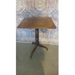 A Georgian mahogany tilt-top tripod side table. 72cm tall. 50 x 45cm.