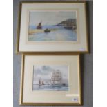 David Martin watercolour Corrie from Sannox Arran in a gilt frame - 53cm x 65cm and a smaller