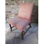 A Georgian mahogany side chair on later casters. Removed from a Cambridge property, owned by a