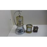 Bird in cage clock, small carriage clock, small clock, all need some attention