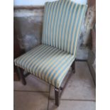 A Georgian style upholstered side chair. Removed from a Cambridge property, owned by a University of