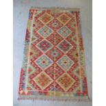 A hand knotted woollen- Choli Kilim. 133 x 82 cm