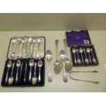 A collection of assorted silver flatware. Total weight approx 18.4 troy oz