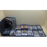 STAR TREK Eaglemoss collections folder and 12 star ships, one box ripped