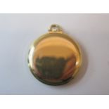 A longines gold plated slim pocket watch 4.2cm wide, manual wind, working , in generally good