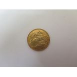 A Edward VII gold half sovereign dated 1903