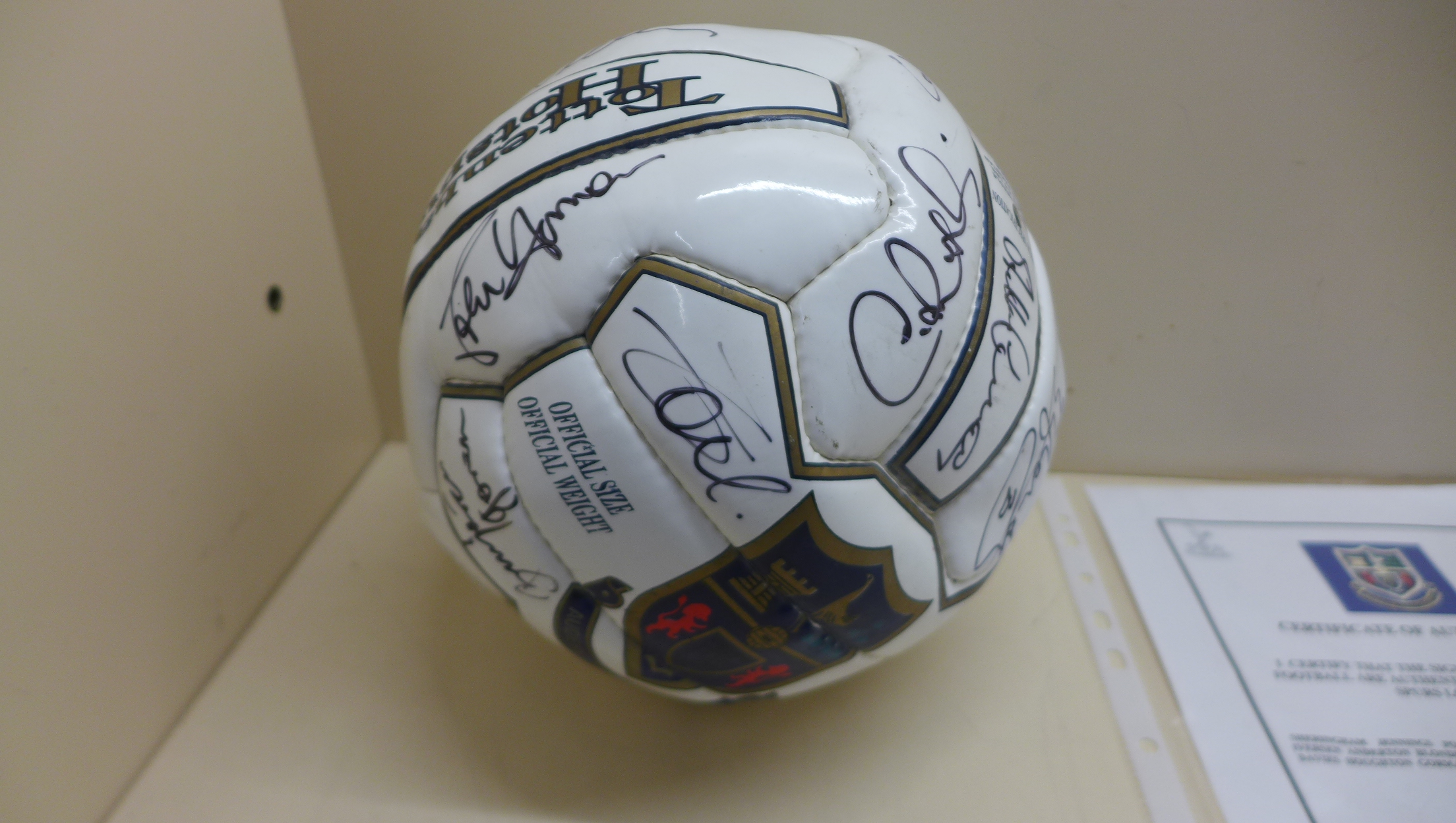 A signed Tottenham Hotspur football 2003 with C.O.A - Image 3 of 4