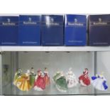 A collection of 10 Royal Doulton ladies, all good condition, 7 with boxes.