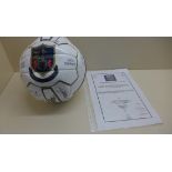 A signed Tottenham Hotspur football 2003 with C.O.A