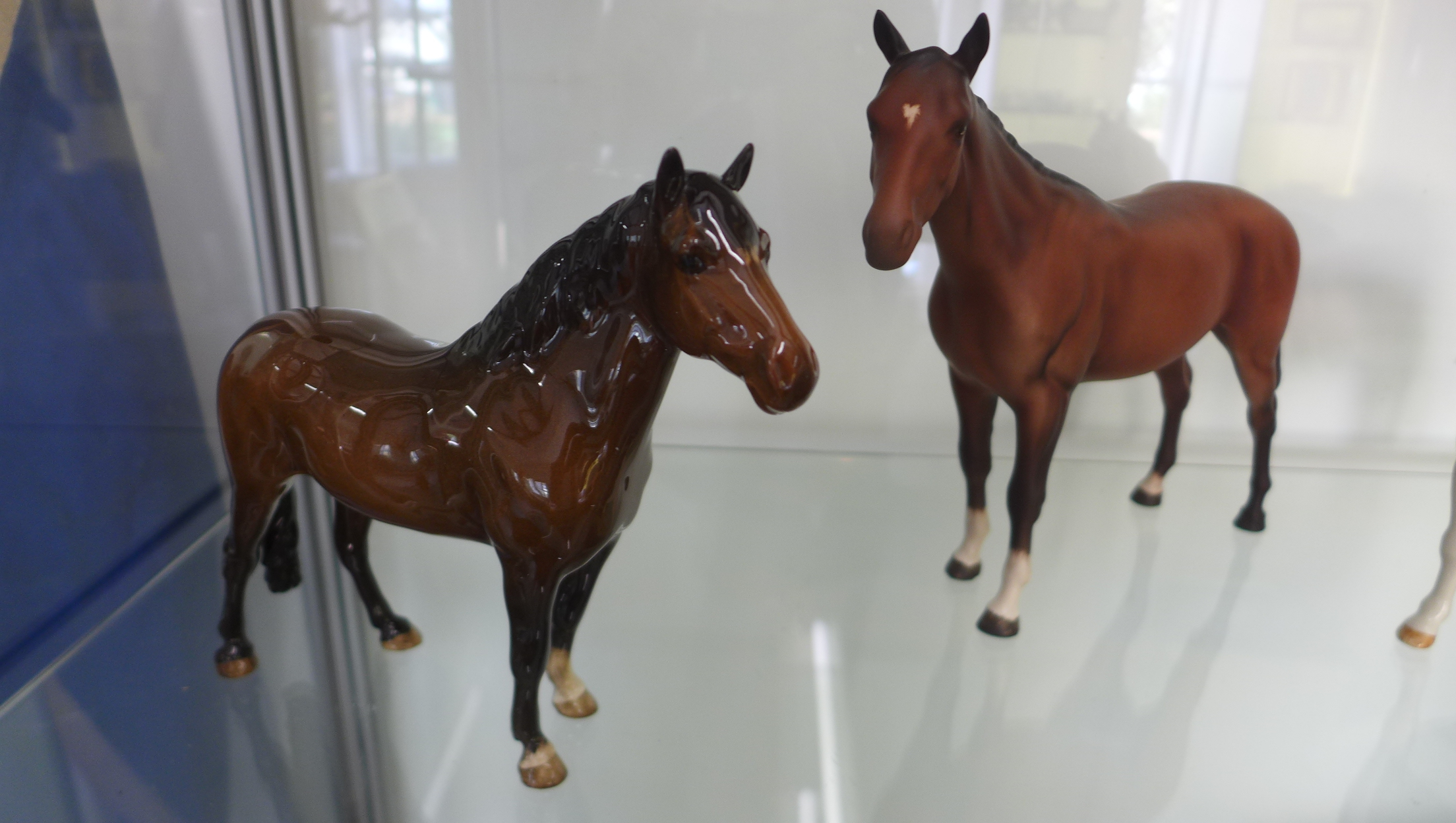 8 x Beswick horses: dappled grey, highland pony, exmoor pony, new forest pony, arab, piebald and two - Image 4 of 5