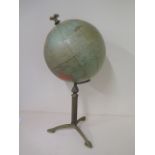 A Philips 10inch challenge globe on a later added brass stand - please see images for condition