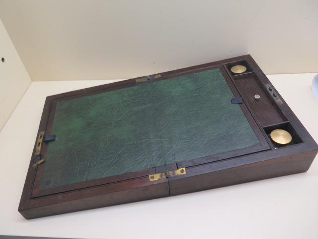 A 19th century Rosewood writing slope, 10cm x 27 x 23cm in polished condition