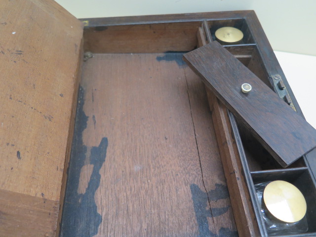 A 19th century Rosewood writing slope, 10cm x 27 x 23cm in polished condition - Image 2 of 4