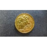 A Victorian gold full sovereign dated 1899