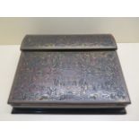 A Victorian Boulle work writing slope, 11 x 34 x 28cm