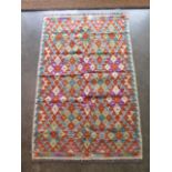 A hand knotted woollen chobi kilim rug, 155cm x 102cm