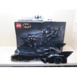 A lego DC 1989 Batmobile 76139 with miniatures ,box and instructions - believed to be complete but