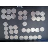 Thirty eight 50 pence coins including 1994 Spitfire, 2005, libraries