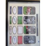 Sporting memorabilia: 'Rugby Legends', four photographs framed as one with autographs for Gavin