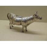 A 925 silver cow creamer IF&Son ltd, 15cm long, approx 7.6 troy oz in good condition