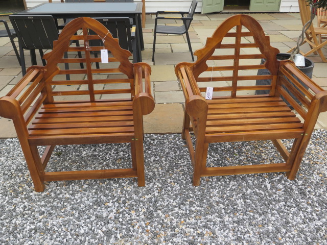 A pair of new, boxed Garden armchairs