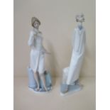 A Lladro doctor figure and a nurse figure, 36cm tall, both good condition