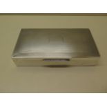 A silver desk box Birmingham 1934, 17cm wide, some denting to corners but generally good condition