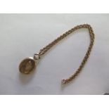 A 9ct yellow gold locket on a 9ct 46cm chain approx 8.4gs, locket approx 8.8gs